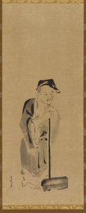 Shide Jittoku, período Edo, principios del siglo XVII de Kano Sadanobu