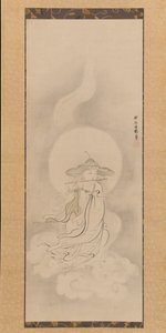 Jizo Bosatsu tocando una flauta, mediados del siglo XVII de Kanō Tan’yū