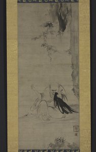 Choyo: Monje cosiendo bajo el sol de la mañana, c.1350 o antes de Kaō