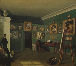 El Estudio del Pintor, 1830 de Kapiton Selentsov