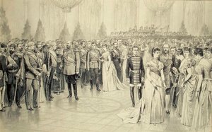 Baile de la Corte en el Salón de San Nicolás del Palacio de Invierno de Karel Brozh