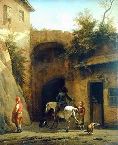 Frente a la posada, 1658