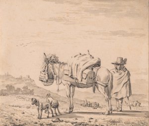 Hombre con una mula de Karel Dujardin