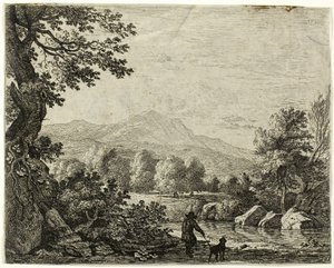 Hombre con un perro de Karel Dujardin
