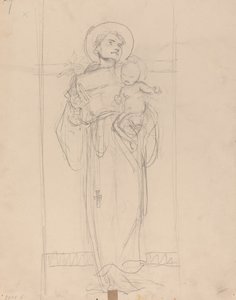 Santo de Pie Sosteniendo al Niño Jesús de Karel Vitezslav Masek