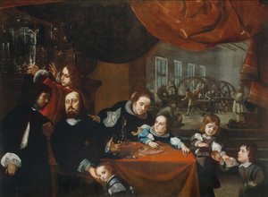 La familia del tallador de piedras preciosas Dionisio Miseroni