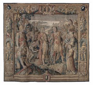 Octavia Efectos de la Concordia de Tarento; tapiz, fecha desconocida (lana | lápiz) de Karel van II Mander