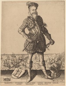 Robert Dudley, Conde de Leicester de Karel van Sichem after Christoffel