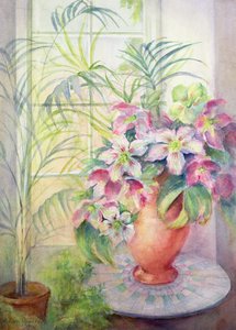 Helleboros en una Mesa Italiana de Karen Armitage