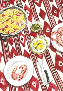 Comida con paella española de Karen Menzenbach
