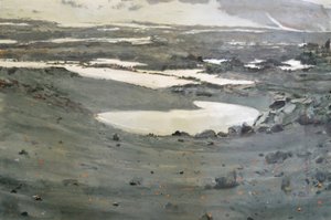 Paisaje de la tundra desolada