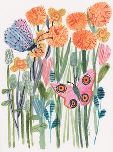 Mariposas de colores en el jardín