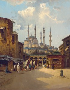 Beirut, c.1890 (óleo sobre tabla) de Karl (attr. to) Kauffman