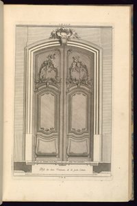 Elevación y plano de un portal
