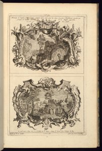Impresión, Diseño para dos cartuchos, 1745 de Karl Albert von Lespilliez