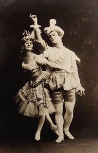 Anna Pavlova y Vaslav Nijinsky en el ballet Le Pavillon d