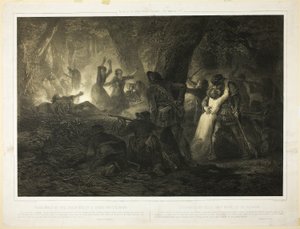 Deliverance of the Daughters of Daniel Boone and Callaway, lámina dos de Histoire des Premiere Colons d