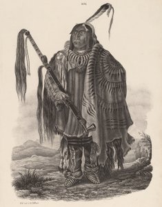 Un indio Monitari de Karl Bodmer
