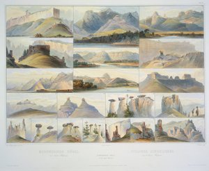 Colinas notables en el Alto Missouri de Karl Bodmer