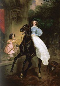 Ruso: "Horsewoman" Mujer a caballo