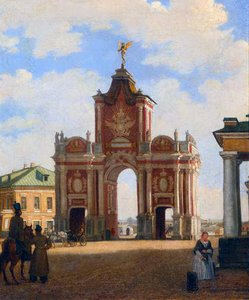 La Puerta Roja en Moscú, 1844 de Karl Fridrikh Petrovich Bodri