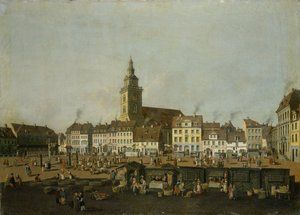 Vista del Neue Markt con la Iglesia de Santa María, Berlín, c.1770