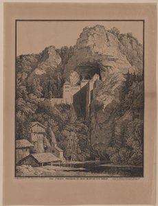 El castillo de Predjama en Carniola de Karl Friedrich Schinkel