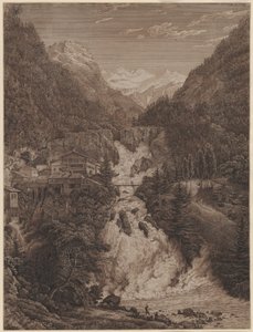 La cascada cerca de Wildbad Gastein de Karl Friedrich Schinkel