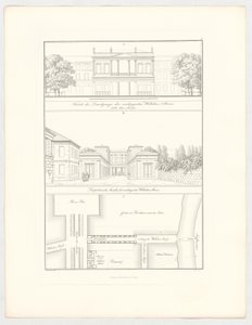 La Wilhelmstraße prolongada, lámina 19 de la serie «Colección de proyectos arquitectónicos» de Karl Friedrich Schinkel