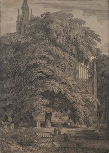 Iglesia gótica entre robles, 1810