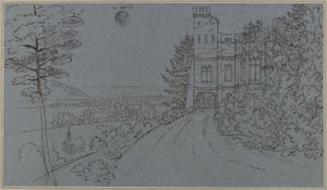 Köstritz. Ruina artificial en el parque del castillo (?) de Karl Friedrich Schinkel