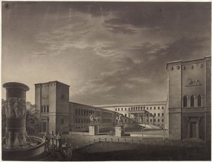 Köstritz. Castillo. Vista del lado del patio de Karl Friedrich Schinkel