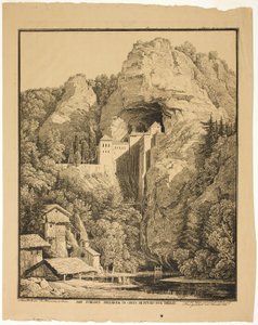 Castillo de Predjama en Krein, a doce horas de Trieste de Karl Friedrich Schinkel