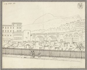 Vista de Edimburgo con puente de Karl Friedrich Schinkel