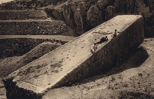 Baalbek, La Gran Piedra (foto b/n)