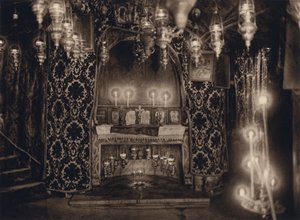 Belén, lugar de nacimiento de Cristo (foto en blanco y negro) de Karl Grober