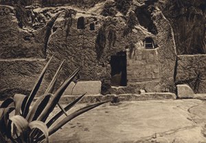 Jerusalén, la tumba de Cristo de Gordon (foto en blanco y negro)