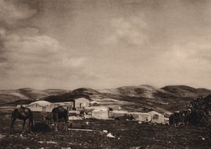 Samaria, vista desde las ruinas del palacio de Herodes (foto en blanco y negro) de Karl Grober