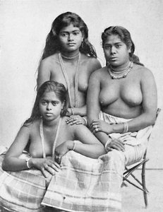 Tres niñas tamiles del Decán de Karl Hagenbeck