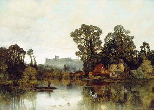 El río Támesis con vista al Castillo de Windsor de Karl Heffner