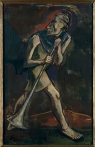 El instrumentista de viento de Karl Hofer