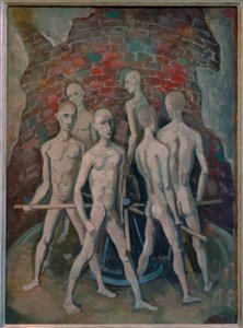 Prisioneros en la rueda de Karl Hofer