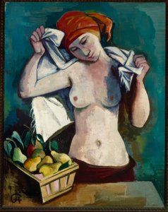 Desnudo femenino con cesta de frutas de Karl Hofer