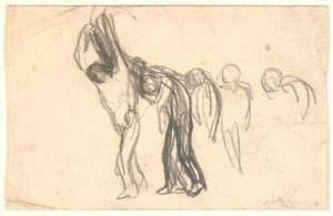Boceto de composición: algunas personas llevan a un muerto?
