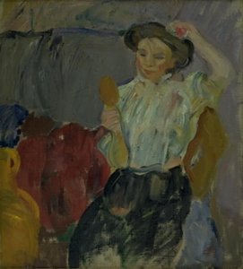Dama con espejo de mano