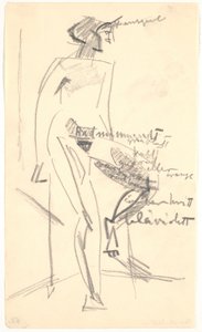 Modelo sentada de Karl Isakson