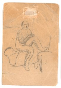 Mujer sentada, desnuda