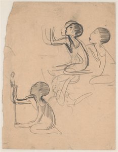 Estudios para "Niño plantando" ("Hoppat") de Karl Isakson