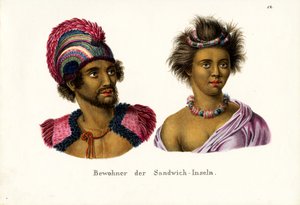 Gente de Hawái, 1824 de Karl Joseph Brodtmann