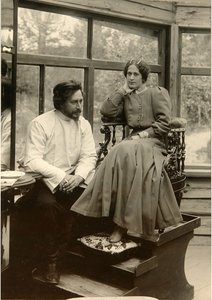 El autor Leonid Andreyev con su esposa Alexandra Michailovna